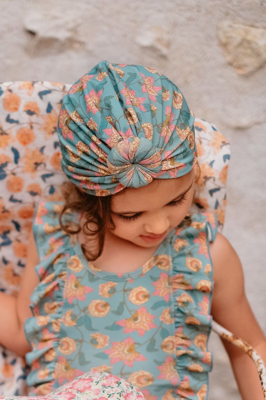 Bohemian Chic Vintage Bathing Turban For Baby Girl Louise Misha