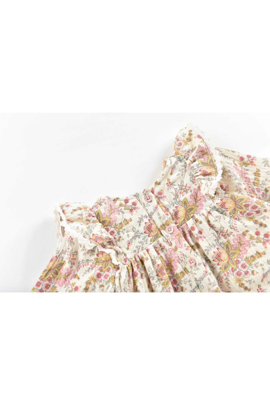 robe bebe fille lara cream french flowers - louise misha