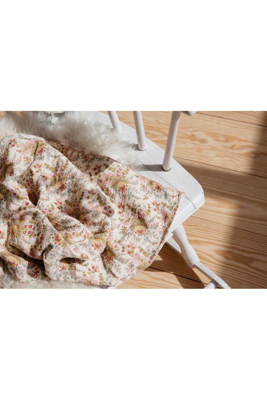 couverture bébé bebe fille nagel cream french flowers - louise misha