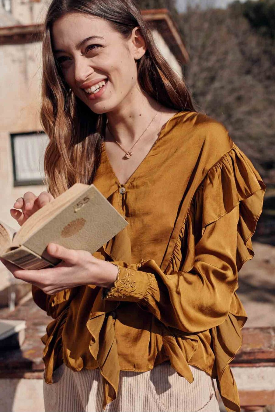 blouse femme aliana bronze - louise misha