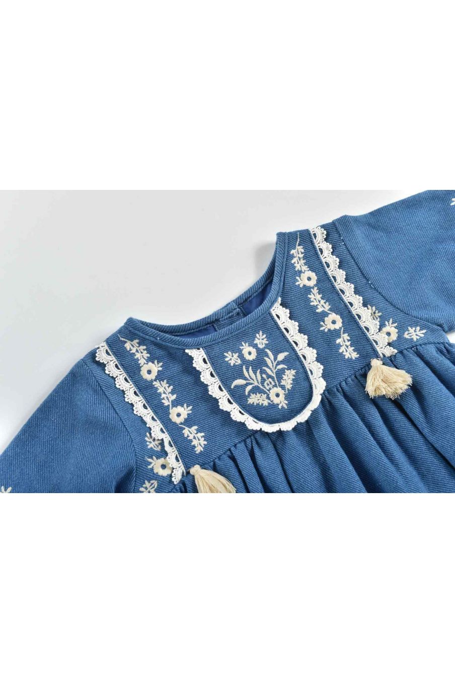 robe fille fajald blue denim - louise misha