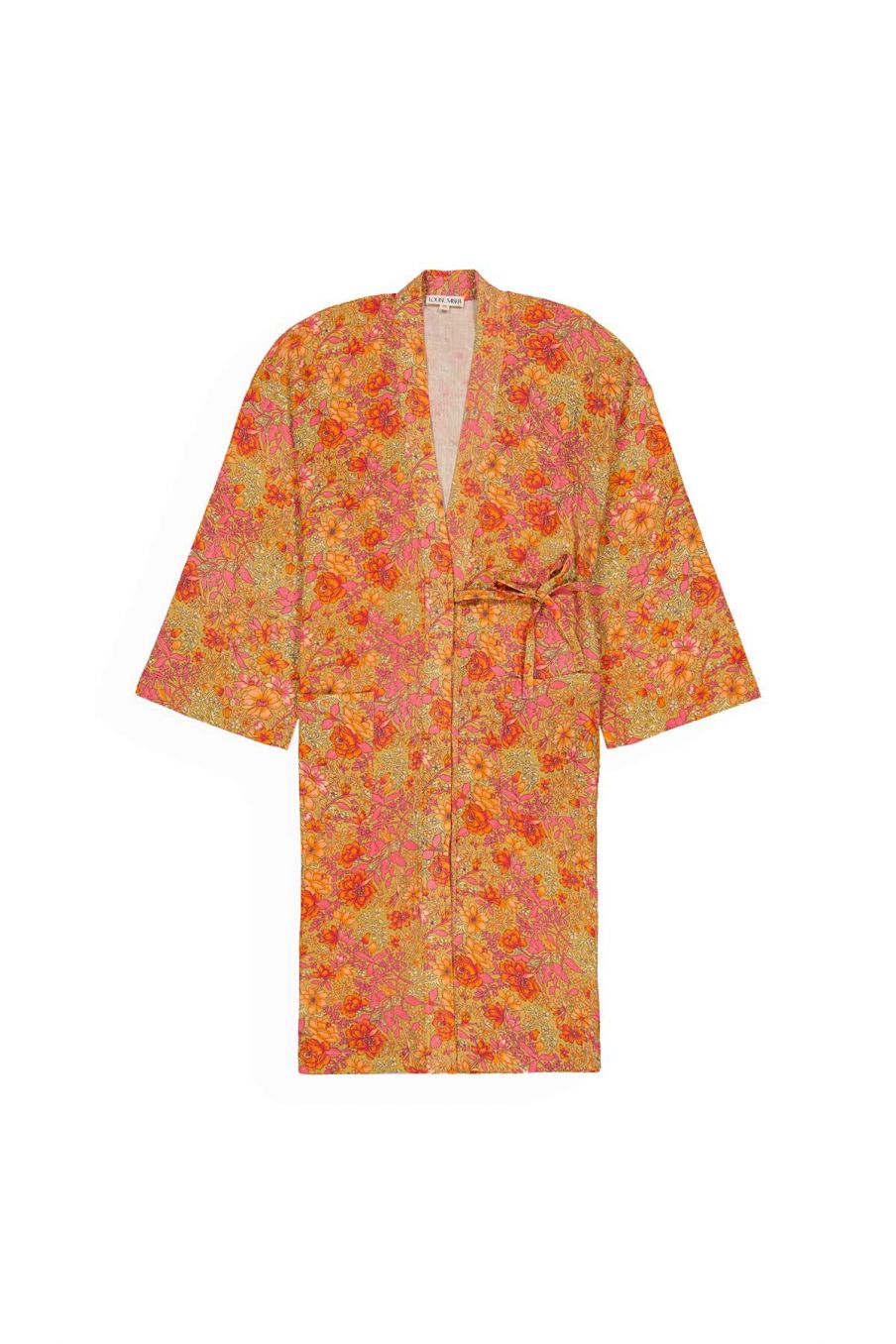 femme-kimono-yoko-khaki-multi-flowers